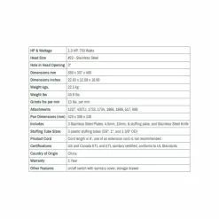 LEM Big Bite Meat Grinder #22 -Frying, Grilling & Cooking Shop 22specs