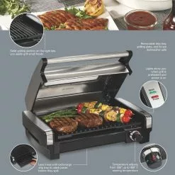 Hamilton Beach Home Hamilton Beach Searing Grill With Lid Window 19 Hamilton Beach Home Hamilton Beach Searing Grill With Lid Window -Frying, Grilling & Cooking Shop 25361 pkg side eng