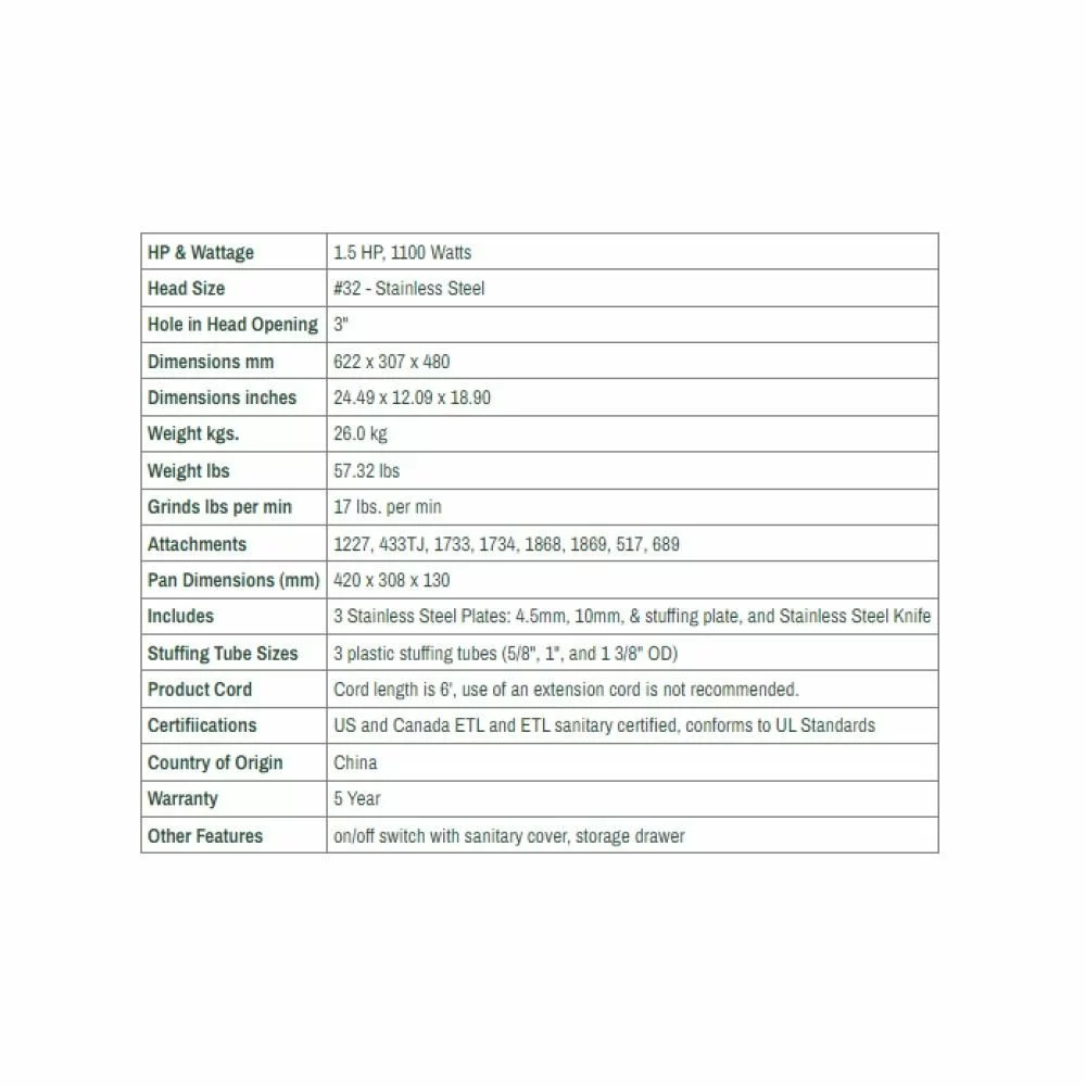 LEM Big Bite Meat Grinder #32 8 LEM Big Bite Meat Grinder #32 - Image 6
