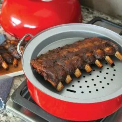 Nordic Ware Kettle Smoker -Frying, Grilling & Cooking Shop 36556 ribs04 silver