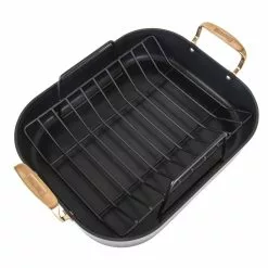 Viking 16" Roasting Pan | Black & Copper -Frying, Grilling & Cooking Shop 40051 9902chc 05