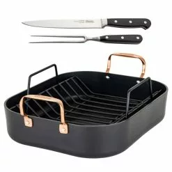 Viking 16" Roasting Pan | Black & Copper
