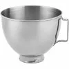 KitchenAid 4.5-Quart Stainless Steel Bowl With Handle | Fits 4.5-Quart & 5-Quart KitchenAid Tilt-Head Stand Mixers