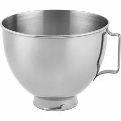 KitchenAid 4.5-Quart Stainless Steel Bowl With Handle | Fits 4.5-Quart & 5-Quart KitchenAid Tilt-Head Stand Mixers