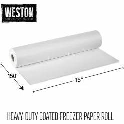 Weston Heavy Duty Freezer Paper | 15" X 150' Roll -Frying, Grilling & Cooking Shop 710hegu8 ql. ac sl1500