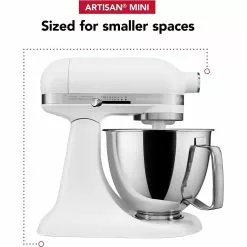 KitchenAid 3.5-Quart Artisan Mini Plus Tilt-Head Stand Mixer | Matte White -Frying, Grilling & Cooking Shop 710xhdmbawl. ac sl1500