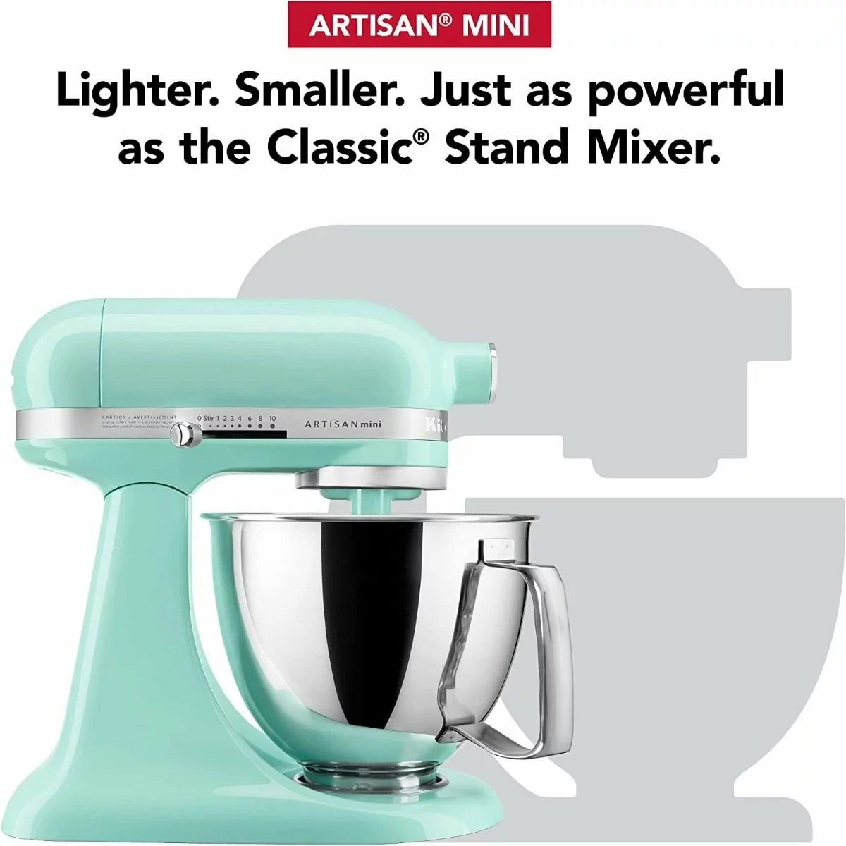 KitchenAid 3.5-Quart Artisan Mini Plus Tilt-Head Stand Mixer | Ice Blue 4 KitchenAid 3.5-Quart Artisan Mini Plus Tilt-Head Stand Mixer | Ice Blue - Image 2