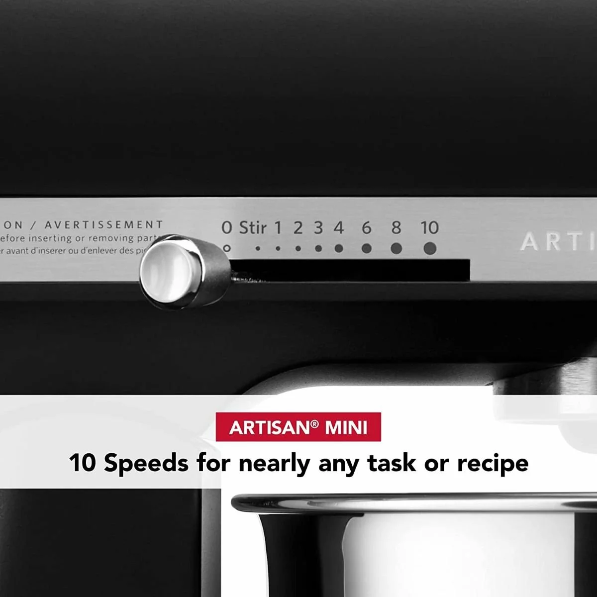 KitchenAid 3.5-Quart Artisan Mini Plus Tilt-Head Stand Mixer | Cast Iron Black 6 KitchenAid 3.5-Quart Artisan Mini Plus Tilt-Head Stand Mixer | Cast Iron Black - Image 4