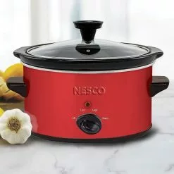 Nesco / American Harvest Nesco 1.5-Quart Oval Slow Cooker | Red Metallic -Frying, Grilling & Cooking Shop 71zpavia fl. ac sl1500