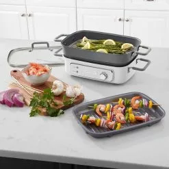 Cuisinart STACK5 Multifunctional Grill With Glass Lid | White -Frying, Grilling & Cooking Shop 81fjxxq1o6l. ac sl1500 copy