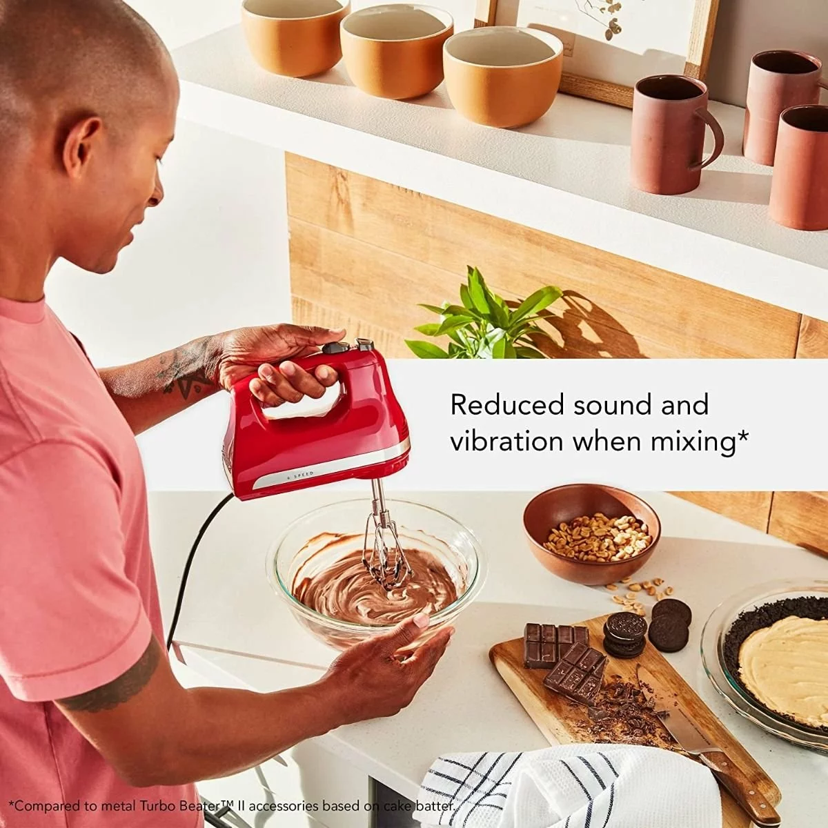 KitchenAid 6-Speed Hand Mixer With Flex Edge Beaters | Empire Red 6 KitchenAid 6-Speed Hand Mixer With Flex Edge Beaters | Empire Red - Image 4