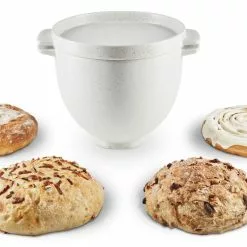 KitchenAid 5-Quart Grey Speckled Ceramic Bread Bowl With Baking Lid | Fits 4.5-Quart & 5-Quart KitchenAid Tilt-Head Stand Mixers -Frying, Grilling & Cooking Shop additional p210183kp 019z