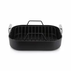 All-Clad HA1 Hard Anodized Nonstick Roaster & Rack | 13.6" X 16"