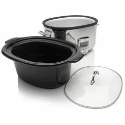 All-Clad Slow Cooker With Black Ceramic Insert | 6.5 Qt. -Frying, Grilling & Cooking Shop all clad slow cooker 6 5 qt 1 1