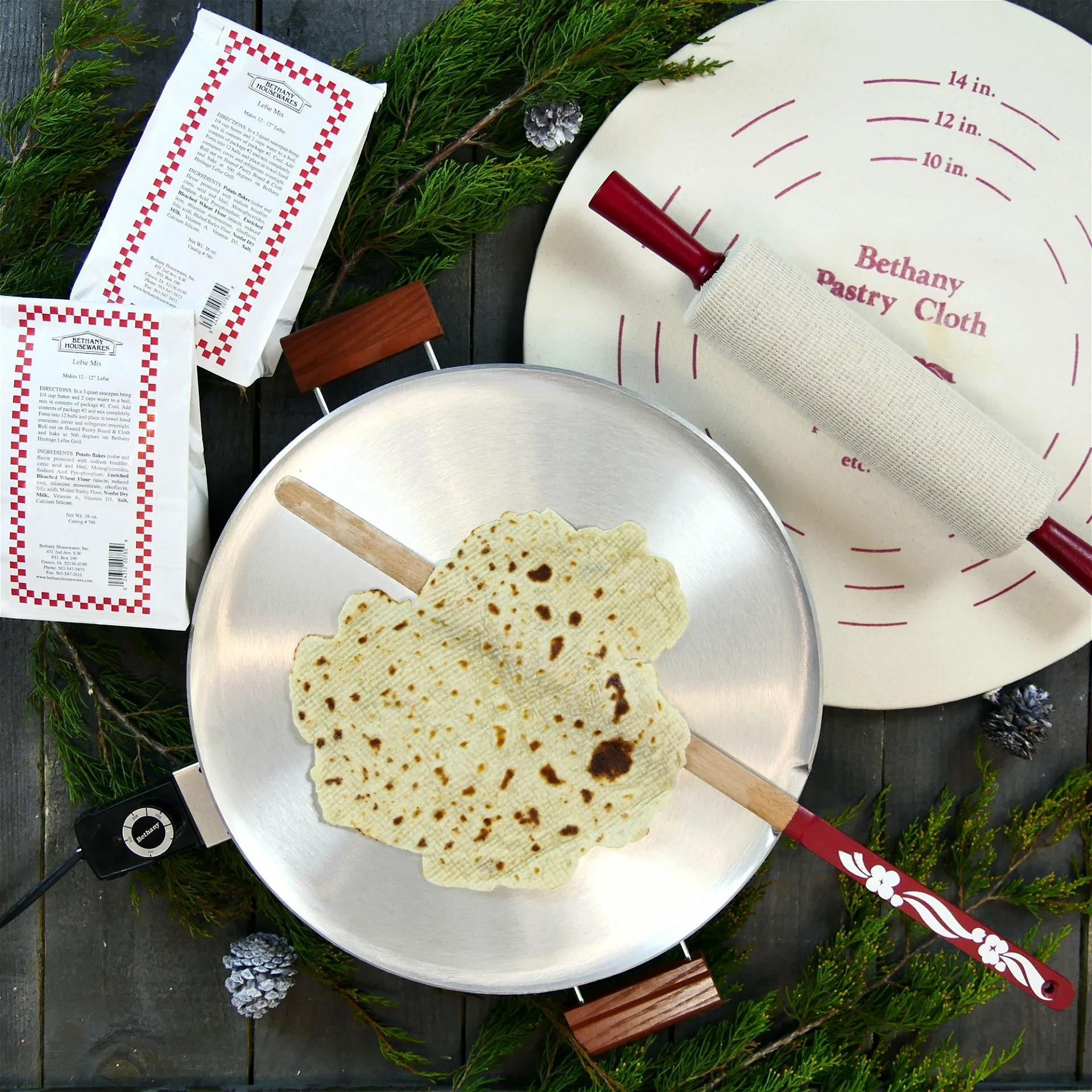 Bethany Housewares Aluminum Lefse Griddle + Starter Kit 3 Bethany Housewares Aluminum Lefse Griddle + Starter Kit