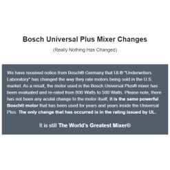 Bosch Universal Plus 6.5 Qt. Mixer + Meat Grinder Attachment + Patty Press & LEM Freezer Sheets 20 Bosch Universal Plus 6.5 Qt. Mixer + Meat Grinder Attachment + Patty Press & LEM Freezer Sheets -Frying, Grilling & Cooking Shop boschmixerupdate 2 1 3
