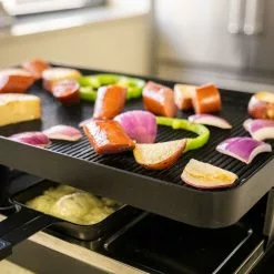 Swissmar Classic Raclette Grill - Black Non-Stick Reversible - 8 Person -Frying, Grilling & Cooking Shop dscf0744