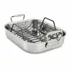 All-Clad Stainless Steel Roaster With Rack | Small - 14" X 11" -Frying, Grilling & Cooking Shop e752s264 all clad stainless steel small roaster rack
