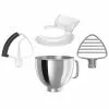 KitchenAid 5-Quart Stainless Steel Bowl + Coated Pastry Beater & Flex Edge Beater + Pouring Shield | Fits 4.5-Quart & 5-Quart KitchenAid Tilt-Head Stand Mixers -Frying, Grilling & Cooking Shop ekb k5thsbp ps fe pb