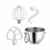 KitchenAid 6-Quart Stainless Steel Bowl + Accessory Pack | Fits 6-Quart KitchenAid Bowl-Lift Stand Mixers -Frying, Grilling & Cooking Shop ekb ka6qtbowl accesspack nops