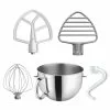 KitchenAid 6-Quart Stainless Steel Bowl + Coated Pastry Beater Accessory Pack | Fits 6-Quart KitchenAid Bowl-Lift Stand Mixers 1 KitchenAid 6-Quart Stainless Steel Bowl + Coated Pastry Beater Accessory Pack | Fits 6-Quart KitchenAid Bowl-Lift Stand Mixers -Frying, Grilling & Cooking Shop ekb ka6qtbowl acspk nops