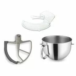 KitchenAid 7-Quart Stainless Steel Bowl + Flex Edge Beater + Pouring Shield | Fits 7-Quart KitchenAid Bowl-Lift Stand Mixers 7 KitchenAid 7-Quart Stainless Steel Bowl + Flex Edge Beater + Pouring Shield | Fits 7-Quart KitchenAid Bowl-Lift Stand Mixers -Frying, Grilling & Cooking Shop ekb ka7qbowl kn256ps kafe7l 1