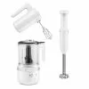KitchenAid White Cordless Small Appliances Set | Hand Mixer, Hand Blender & Food Chopper -Frying, Grilling & Cooking Shop ekb khmb732wh khbbv53wh kfcb519wh