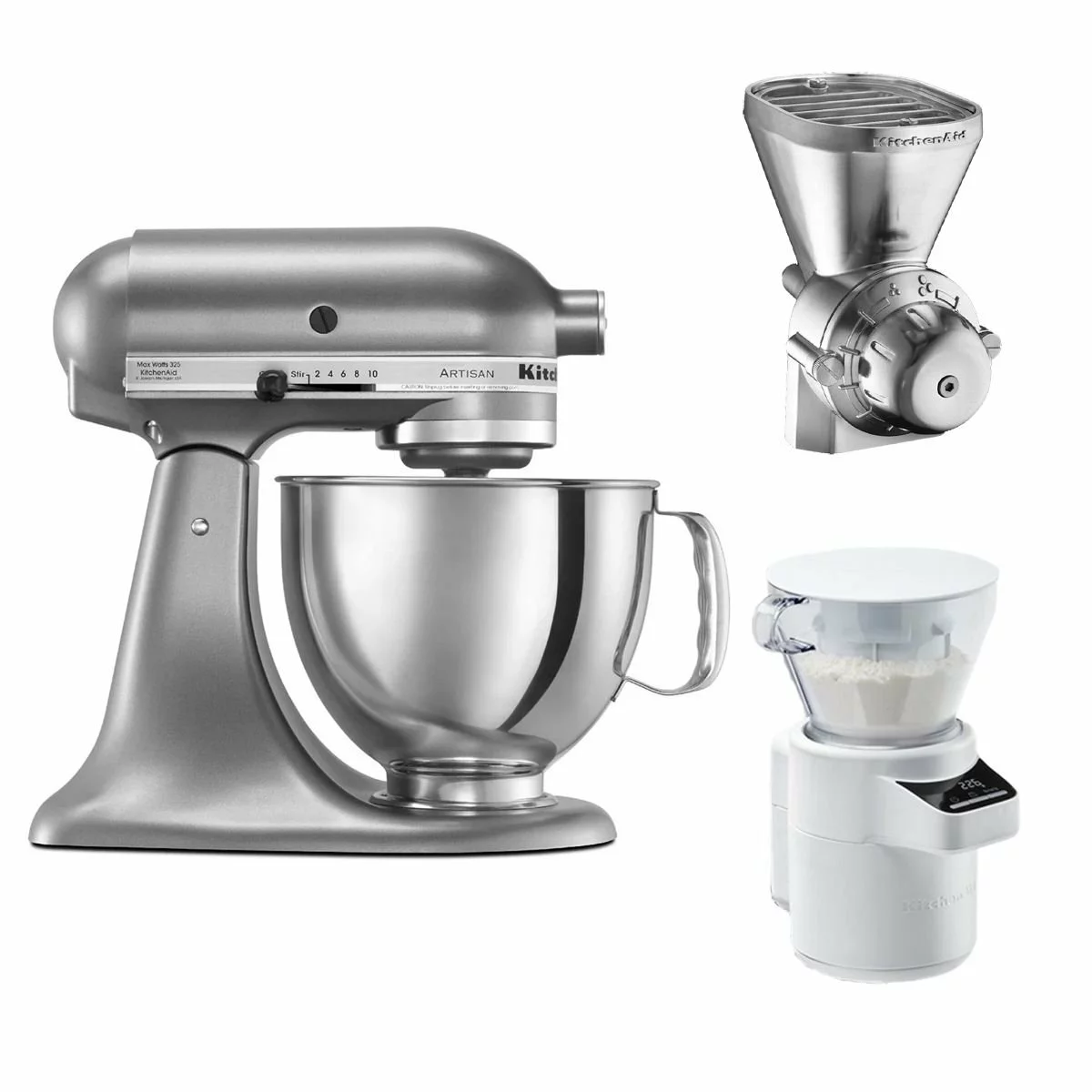 KitchenAid 5-Quart Artisan Tilt-Head Stand Mixer | Contour Silver + Ultimate Baker's Bundle 3 KitchenAid 5-Quart Artisan Tilt-Head Stand Mixer | Contour Silver + Ultimate Baker's Bundle