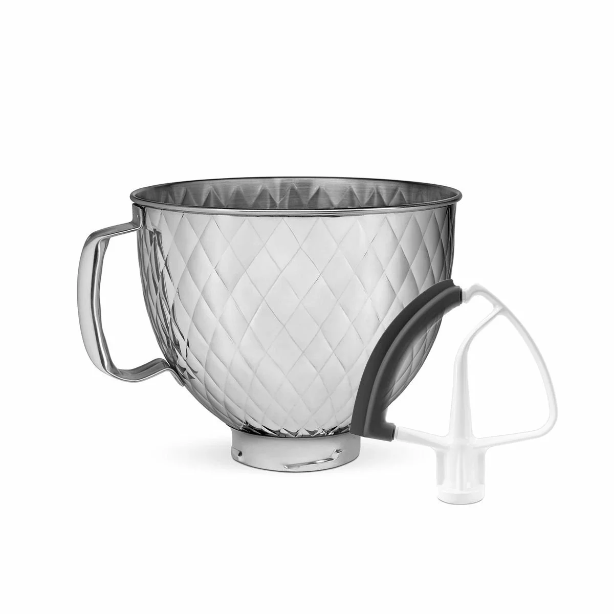 KitchenAid 5-Quart Quilted Stainless Steel Bowl + Flex Edge Beater | Fits 4.5-Quart & 5-Quart KitchenAid Tilt-Head Stand Mixers 4 KitchenAid 5-Quart Quilted Stainless Steel Bowl + Flex Edge Beater | Fits 4.5-Quart & 5-Quart KitchenAid Tilt-Head Stand Mixers - Image 2
