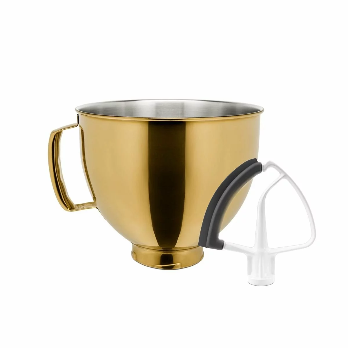 KitchenAid 5-Quart Radiant Gold Stainless Steel Metallic Bowl + Flex Edge Beater | Fits 4.5-Quart & 5-Quart KitchenAid Tilt-Head Stand Mixers 3 KitchenAid 5-Quart Radiant Gold Stainless Steel Metallic Bowl + Flex Edge Beater | Fits 4.5-Quart & 5-Quart KitchenAid Tilt-Head Stand Mixers