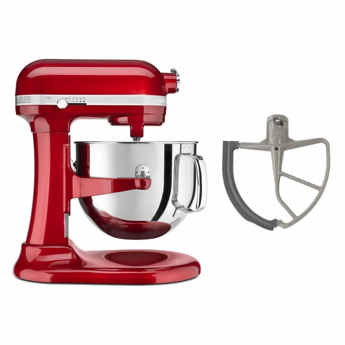 KitchenAid 7-Quart Pro Line Bowl-Lift Stand Mixer | Candy Apple Red + Flex Edge Beater 3 KitchenAid 7-Quart Pro Line Bowl-Lift Stand Mixer | Candy Apple Red + Flex Edge Beater