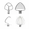 KitchenAid Stainless Steel Stand Mixer Tools (4-Piece Set) | Fits 4.5-Quart & 5-Quart KitchenAid Artisan Tilt-Head Stand Mixers -Frying, Grilling & Cooking Shop ekb ksmpb5ss ksm5th3pss