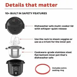 Instant Pot Pro Pressure Cooker | 6-Quart -Frying, Grilling & Cooking Shop ib 112 0123 01 113 0044 01 epc pro 6qt 8qt atf square tile6