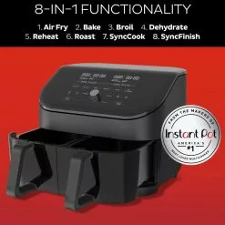 Instant Vortex Dual Basket Air Fryer With Clear Cook | 8-Quart 11 Instant Vortex Dual Basket Air Fryer With Clear Cook | 8-Quart -Frying, Grilling & Cooking Shop ib 140 3090 01 vortex plus dual clearcook 6qt black atf square tile3