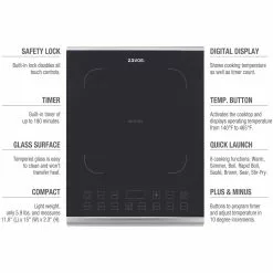 Zavor Induction Pro Cooktop 14 Zavor Induction Pro Cooktop -Frying, Grilling & Cooking Shop induction pro packaging info image
