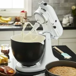 KitchenAid 5-Quart Black Matte Ceramic Bowl + Flex Edge Beater | Fits 4.5-Quart & 5-Quart KitchenAid Tilt-Head Stand Mixers -Frying, Grilling & Cooking Shop kablack3 1
