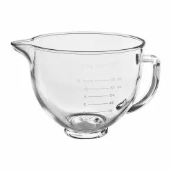 KitchenAid 5-Quart Glass Bowl + Flex Edge Beater | Fits 4.5-Quart & 5-Quart KitchenAid Tilt-Head Stand Mixers -Frying, Grilling & Cooking Shop kaglassbowl1 1