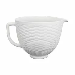 KitchenAid 5-Quart White Chocolate Textured Ceramic Bowl + Flex Edge Beater | Fits 4.5-Quart & 5-Quart KitchenAid Tilt-Head Stand Mixers -Frying, Grilling & Cooking Shop kawhite1