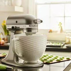 KitchenAid 5-Quart White Chocolate Textured Ceramic Bowl + Flex Edge Beater | Fits 4.5-Quart & 5-Quart KitchenAid Tilt-Head Stand Mixers -Frying, Grilling & Cooking Shop kawhite2