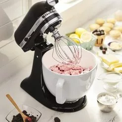 KitchenAid 5-Quart White Chocolate Ceramic Bowl + Flex Edge Beater | Fits 4.5-Quart & 5-Quart KitchenAid Tilt-Head Stand Mixers -Frying, Grilling & Cooking Shop kawhitechocolate2 1