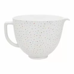 KitchenAid 5-Quart Confetti Sprinkle Ceramic Bowl + Flex Edge Beater | Fits 4.5-Quart & 5-Quart KitchenAid Tilt-Head Stand Mixers -Frying, Grilling & Cooking Shop kconf1 1