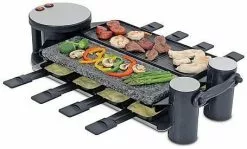 Swissmar Swivel Raclette Grill - 1 Non-Stick & 1 Hot Stone Surface- 8 Person