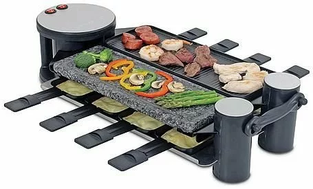 Swissmar Swivel Raclette Grill - 1 Non-Stick & 1 Hot Stone Surface- 8 Person 3 Swissmar Swivel Raclette Grill - 1 Non-Stick & 1 Hot Stone Surface- 8 Person