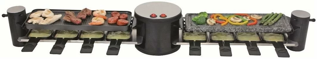 Swissmar Swivel Raclette Grill - 1 Non-Stick & 1 Hot Stone Surface- 8 Person 4 Swissmar Swivel Raclette Grill - 1 Non-Stick & 1 Hot Stone Surface- 8 Person - Image 2