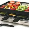 Swissmar Stelvio Raclette Grill - Non-Stick Reversible & Stainless - 8 Person -Frying, Grilling & Cooking Shop kf 77080 stelvio raclette stainless compressed
