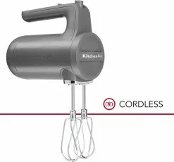 KitchenAid 7-Speed Cordless Hand Mixer | Matte Charcoal Grey