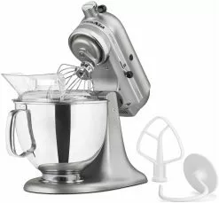 KitchenAid 5-Quart Artisan Tilt-Head Stand Mixer | Contour Silver -Frying, Grilling & Cooking Shop kitchen aid contour silver artisan stand mixer fb401 16 popup