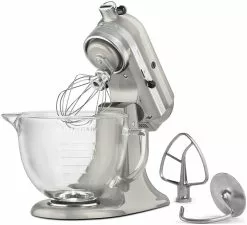KitchenAid 5-Quart Artisan Design Series Tilt-Head Stand Mixer | Sugar Pearl Silver 8 KitchenAid 5-Quart Artisan Design Series Tilt-Head Stand Mixer | Sugar Pearl Silver -Frying, Grilling & Cooking Shop kitchenaid mixer sugar pearl silver 4 ksm155gbsr popup