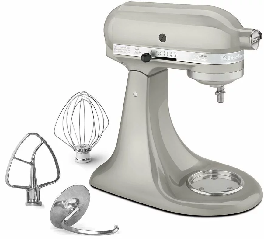 KitchenAid 5-Quart Artisan Design Series Tilt-Head Stand Mixer | Sugar Pearl Silver 6 KitchenAid 5-Quart Artisan Design Series Tilt-Head Stand Mixer | Sugar Pearl Silver - Image 4