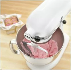 KitchenAid 5-Quart Artisan Tilt-Head Stand Mixer | Contour Silver + Flex Edge Beater -Frying, Grilling & Cooking Shop kitchenaidkfe5t on mixer popup1